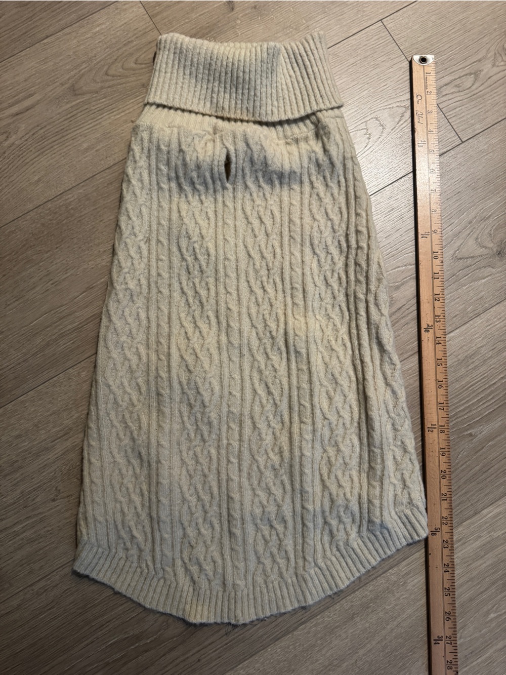 Cable Knit‎ Cream Dog Sweater Sleeve Panel size xl